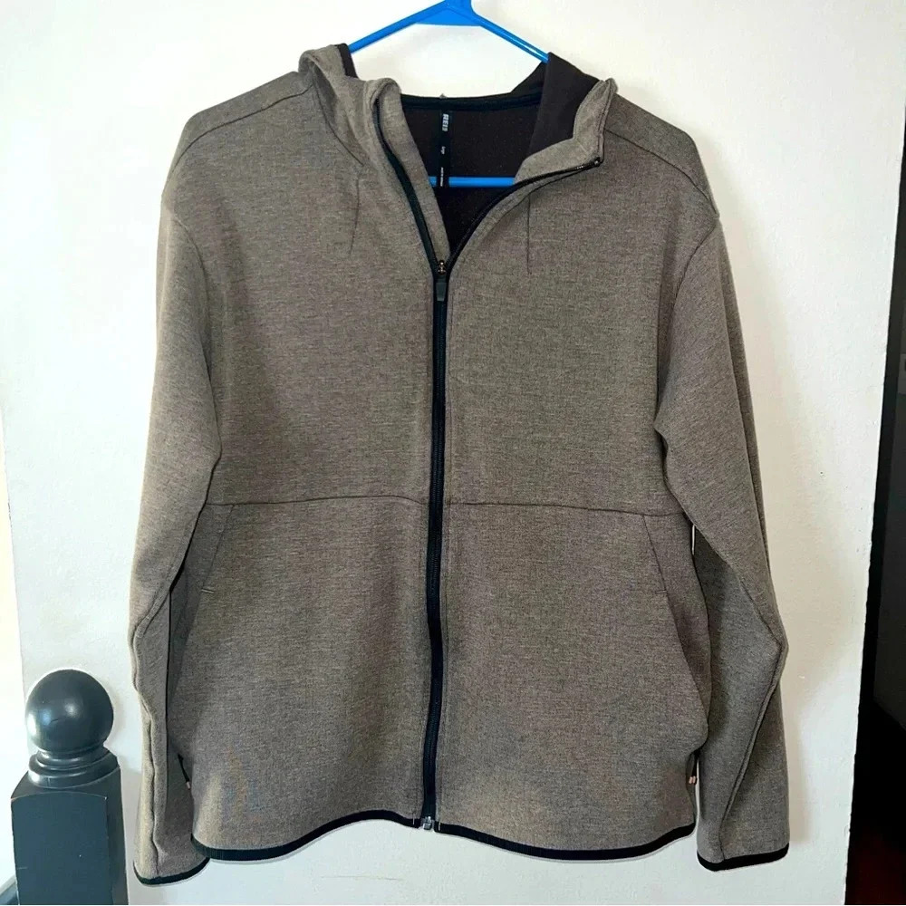 REI Co-op Men's Large Brown Full Zip Hoodie Sweatshirt/Jacket